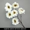Flores Artificiais Brancas com Toque de Luxo, Materiais Florais Realistas, Flores de Seda para Casamentos ao Ar Livre, Decorações de Boas-Vindas, Arranjos Florais, Flores Artificiais, Materiais para DIY