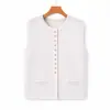 Otoño 2026 Nuevo Chaleco de Punto sin Mangas con Cuello Redondo Chaqueta Cárdigan Estilo Corto Ropa para Mamá Mujer