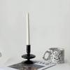 Candelabro de Cristal de Lujo Accesible Europeo Retro Decoración de Mesita de Noche para Dormitorio Accesorios de Disparo Franceses Negros Muebles para el Hogar Hecho a Mano