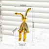 Novo Moderno Criativo Eletrogalvanizado Puxador de Coelho Feito à Mão Acessórios DIY Dourado Decoração de Entrada da Sala de Estar Enfeites de Desenho Animado