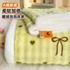 Conjunto de lençóis de três peças em veludo de leite espesso, colcha de pelúcia quente em veludo bolha, lençol de cama em veludo de manta, atacado e frete internacional