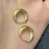 Aretes de Aro Lisos Estilo Francés Dorados y Plateados para Mujer, Diseño de Nicho, Estilo Fresco de Alta Gama, Pendientes Sencillos de Moda para el Día a Día