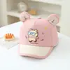 Boné com Aba 2026 Primavera Novo Estilo Infantil para Meninos e Meninas, Chapéu de Sol em Formato de Dinossauro, Chapéu de Bebê de Algodão com Aba Curta