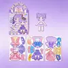Pegatinas Magnéticas para Vestir Imanes para Refrigerador para Niños Niñas Personaje Princesa Pegatinas de Vestir Tarjetas Decorativas Dibujos Animados Set Creativo