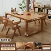 Escritorio Largo Grande de Madera Maciza para Uso en Casa, Escritorio de Estudio, Escritorio de Oficina, Mesa de Comedor Mobien