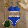 Traje de Baño Nuevo Europeo y Americano Transfronterizo Bikini Dividido de Tirantes Sin Espalda Cintura Alta Sexy Spice Playa
