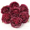 Cabeças de Flores Artificiais de Rosa, Flores Artificiais de Tecido de Seda, Flores Artificiais para Uso em Casamento, Guia de Caminho de Flores, Decoração de Parede de Flores Realistas de Alta Qualidade