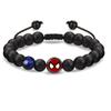 Acessórios Novo Pulseira do Homem-Aranha Europeia e Americana Olho de Tigre Pedra Vulcânica Pinheiro Branco Pulseira de Contas Feita à Mão Contas
