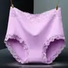 Roupa íntima Chenmei feminina plus size algodão menina cheinha renda cintura alta sexy modeladora de barriga confortável plus size estilo japonês