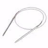 Fábrica de origen anillo de acero inoxidable aguja de anillo para tejer aguja gruesa antioxidante herramienta para tejer lana aguja circular anillo de aguja para tejer