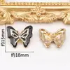 Botones metálicos de colores botones con forma de mariposa pintados al óleo botones decorativos para abrigo de lana gruesa botones para suéter botones para abrigo traje
