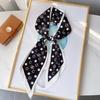 Bufanda de Seda para Mujer Delgada Estrecha Larga Decorativa Corbata de Punta Bolsa Combinable Retro Seda Moda Correa para el Cabello Camisa Bufanda Primavera Verano