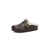 Cómodas y Elegantes ~ Mocasines Birkenstock de Piel de Oveja con Hebilla de Cuero Estilo Occidental 2025 Zapatillas de Piel Genuina con Tacón Bajo para Aumentar la Altura
