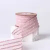 Cinta de palomitas rayada, punto de salto, accesorios para el cabello de lazo DIY, zapatos, sombrero, decoración lateral de ropa, cinta para envolver ramos