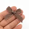 Acessórios de laço pequeno xadrez colorido de 1 cm para roupas, bolsas, caixas de presente, decorações de pirulito, suprimentos de fita DIY - direto da fábrica de origem