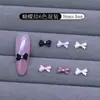 Acessórios de Arte de Unha Laço de Pérola Estilo Chanel da Moda, Decorações de Unha Mini Laço Doce de Luxo Leve com Fita