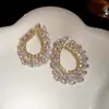 Brincos pendentes de zircônia com agulha de prata em formato de gota geométrica, estilo vintage europeu e americano, brincos requintados, luxo leve, brincos de alta qualidade para mulheres