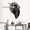 AliExpress novo moderno quarto sala de estar corredor janela à prova d'água adesivos de parede geração adesivos de cabeça de cavalo suave personalização