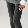 Nuevos Leggings Negros Gruesos para Mujer, Ropa Exterior, Temporada Otoño/Invierno, Rayas Finas, Cintura Alta, Alta Elasticidad, Pantalones Adelgazantes, Color Sólido, Versátil, Medias