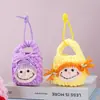 Produto Acabado Tricotado à Mão Bolsa para Armazenamento de Fone de Ouvido, Porta-Moedas de Tricô Fofo de Pelúcia para Menina, Pingente de Chaveiro, Pequenos Acessórios