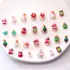 Acessórios de Nail Art de Desenho Animado de Natal Populares Transfronteiriços Papai Noel Tridimensional Fofo Árvore Acessórios de Unha Vestíveis Decorações