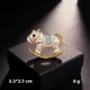 Broche de Cavalo com Gota de Óleo em Liga Metálica da Moda, Broche Exquisito para Terno e Casaco, Acessório de Alfinete Versátil, Broche do Ano do Cavalo do Zodíaco