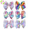 AliExpress Transfronterizo Extra Grande Lazo Moda Simple Accesorios para el Cabello JOJO Pasador de Pelo Bolsa Lazo Arcoíris de Diamante Pasador de Pelo