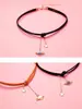Colar gargantilha de planeta vasto corrente curta para clavícula gargantilha feminina personalidade moda gola dor no coração amor corrente de pescoço mulheres