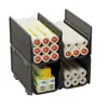 Estante de Almacenamiento para Papel Film, Organizador de Compartimentos para Gabinete, Estante de Almacenamiento Dentro de la Puerta del Gabinete, Suministros de Cocina, Solución de Almacenamiento sin Taladro