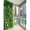 Pared de Fondo Decorativa de Enverdecimiento Vertical Césped Biónico Pared de Imagen Flor de Rosa Planta de Enverdecimiento Rosa Pared Vegetal Artificial Verde Planta