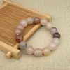 Pulseira Natural She Taicui Ouro Seda Jade Violeta Pulseira Feminina She Taicui Mancha de Vinho Rosa Ao Vivo