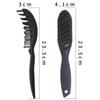 Peine Curvo Pequeño Esmerilado Peine Hueco Masajeador Cabeza Redonda Peine de Plástico Resistente a Altas Temperaturas Estilo Profesional Peine para Secar el Cabello de Hombre
