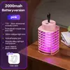 Nueva lámpara eléctrica automática para matar mosquitos de uso doméstico transfronteriza, recargable por USB, montable en pared para uso interior y exterior, con control de luz púrpura repelente de mosquitos