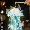 Lanternas de Ano Novo Feitas à Mão DIY Lâmpada de Água-viva Barraca de Feira Noturna Kit de Material de Artesanato Infantil Portátil Brilhante Atacado