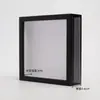 Caixa de Exibição de Espécimes DIY com Moldura para Fotos Tridimensional Oca Revestida de PVC de 3/5/7cm de Profundidade com Acrílico Ranhurado e Tampa Deslizante