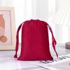 Bolsa de Franela Negra Joyería Franela Cordón Cubo Almacenamiento de Joyería Bolsa de Tela Pequeña Cubo de Tela de Terciopelo Personalizado