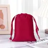 Bolsa de terciopelo con cordón personalizada, Bolsa pequeña de tela para joyería, Bolsa de almacenamiento negra, Bolsa de terciopelo con cordón personalizada