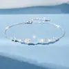 Collar Galaxia de Luz de Luna para Mujer, Sencillo y Elegante, Adornado con Diamantes, Cadena Luminosa para Clavícula, Moderno y Versátil, Pulsera Creativa de Estrella