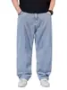Pantalones Rectos Holgados Casuales para Hombres Jóvenes y de Mediana Edad Resistentes a Manchas de Barro Amarillo y Desgaste Jeans Cortos y Anchos para Hombres