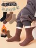 Calcetines de Invierno para Niños Maillard Calientes de Felpa Calcetines Lisos de Media Pantorrilla Calcetines de Piso de Toalla para Estudiantes Calcetines para Bebés de Hombre y Mujer