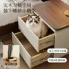 2026 Nuevo Estilo Usado Mesita de Noche para Dormitorio Hogar Color Nogal Moderno Simple Gabinete de Almacenamiento de Madera Maciza