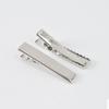 Pinza cuadrada para pico de pato, pinza de cocodrilo plateada avanzada, pinza para flequillo, accesorios de bricolaje, horquilla, accesorios para el cabello