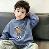 Moletom Infantil Outono 2026 Novo Estilo para Crianças de Média e Mais Velhas Tie-Dye Degradê Gola Redonda Blusa Fofa Tendência Infantil Pulôver