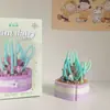 Suculento Ramo de Rosas en Maceta, Planta de Flores Eternas, Juguete Educativo de Ensamblaje, Regalo de Cumpleaños para Niña, Bloques de Construcción al por Mayor