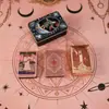 Cartas de Tarô Waite Mini Douradas Clássicas, 78 Cartas, Portátil e à Prova d'Água