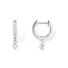 Pendientes Colgantes Huggie de Moda Transfronteriza Europea y Americana con Colgante de Circonita Pendientes de Aro 2024 Joyería de Verano para Mujeres