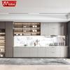 Gabinete de Aleación de Aluminio Estilo Simple Blanco Personalizado para Cocina Doméstica a Prueba de Agua Alacena para Estufa Todo en Uno Muebles de Aluminio Personalizados