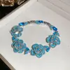 Pulsera de Cierre Redondo Colorida con Circonita Brillante, Pulsera de Lujo Ligero de Alta Gama, Accesorio de Mano Versátil Dulce de Nicho y Personalidad para Mujeres