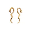 Pendientes de Metal de Alto Gama con Forma de Serpiente de Estilo Minimalista y Diseño Único, Versátiles y Elegantes, Tachuelas Dulces y Geniales, Nuevos Accesorios de Lujo Ligero