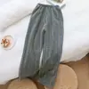 Pantalones de pijama de otoño e invierno para pareja, estilo unisex, forrados de felpa y engrosados, pantalones largos de cuadros, corte holgado, adecuados para uso casual y como ropa de estar en casa.